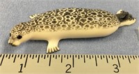Floyd Kingekuk Sr. spotted seal, ivory carving, 3