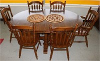 Tell City Oak Table and 6 Chairs