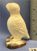 Carved ivory puffin 3.5" tall by Pelowook on fossi