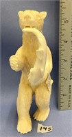 5.5" Polar bear by Judy Pelowook Bear has salmon i
