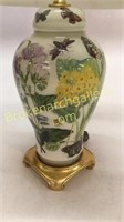 Glass Table Lamp, Botanical and Animal Designs