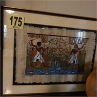 FRAMED AND MATTED PAPYRUS PRINT  "EGYPTIAN