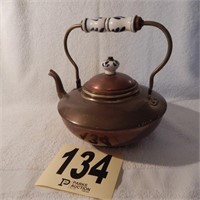 COPPER TEA KETTLE WITH HANDLE 9"