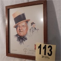 FRAMED PRINT WC FIELDS COMMEMORATIVE STAMP SIGNED