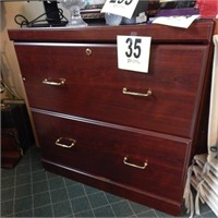WOODEN TWO DRAWER FILE CABINET 30 X 30 X 21