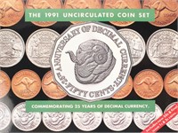 1991 AUSTRALIAN UNC COIN SET HONORING 25 YEARS