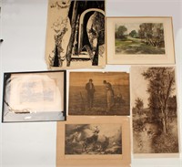 SEVEN ASSORTED 20TH CENTURY REPRODUCTION ETCHINGS