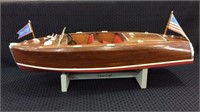Lg. Model Boat Chris-Craft w/ Stand