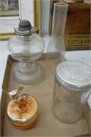 Oil Lamp / Coffee Jar / Carnival Trinket Dish