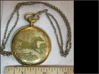 ARNEX 17 JEWEL POCKET WATCH WITH ENGRAVED HUNTING