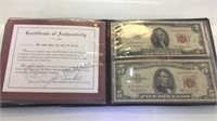 UNITED STATES RED SEAL CURRENCY $2 & $5 BILLS