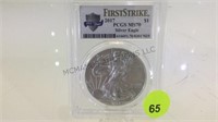 2017 FIRST STRIKE PCGS MS70 SILVER EAGLE