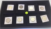 TRAY LOT OF COINS 1854 - 1956 HALF US & MORE