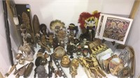LARGE ASSORTMENT OF AFRICAN  TRIBAL DECOR