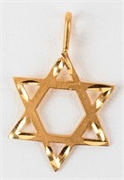 Jewelry 14kt Yellow Gold Star of David Pendant