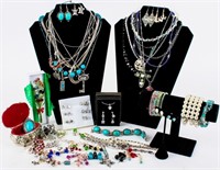 Jewelry Lot of Costume Necklaces, Earrings +