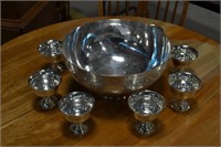 silver punch bowl set