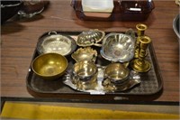 lot of silver and brass