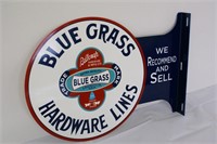 Blue Grass Hardware Lines Sign