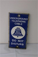 Bell System Underground Cable Sign