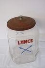 Lance glass jar with lid