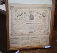 Authentic Antique Civil War Confederate Bonds