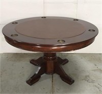 Reversible top wood game table