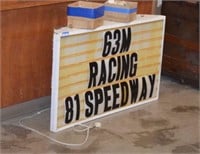 Vtg Electric Lighted Sign w/ Letters & Numbers
