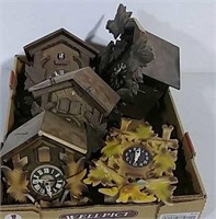 Box of 5 cuckoo clocks