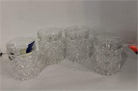 SET OF 4 CRYSTAL HARD LIQUOR GLASSES