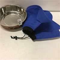 PET COLLAR + FOOD BOWL