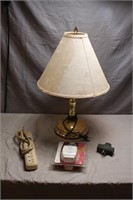 Table Lamp and Power Strip, Surge Protector