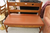 Southwest Leather Seat Bench