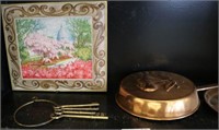 Copper Wall Hanging, Copper Plate Brass Keys and