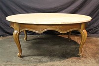 W&Z Marble Top Round Coffee Table