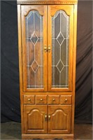 Lighted Wood China Cabinet