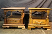 Set of 2 Wooden End Tables