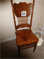 Oak Pressed Back Chair