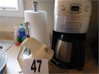 Cuisinart Coffee Maker, Kitchenaid Hand Mixer,