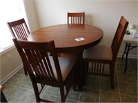 Round Counter Height Table With Storage Below,