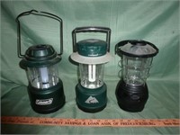 3pc Battery Op & Hand Crank Lanterns