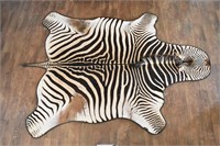Zebra hide rug 9.5'