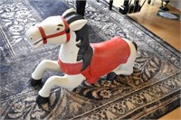 Vintage Hand carved carnival horse