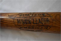 E. G. Simmone 1927 Yankees baseball bat signed