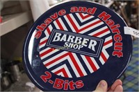 METAL SHAVE AND HAIRCUT BARBER SHOP SIGN