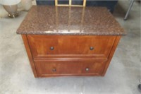 Two Drawer Wooden File Cabinet