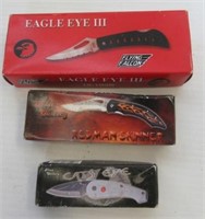(3) Knives Including: Eagle Eye III, Cats Eye, &