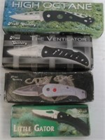 (4) Knives Including: High Octane, Cats Eye,