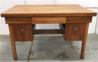 Old handcrafted wood desk