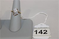 15 DIAMOND CLUSTER RING 10K OR 14K RING